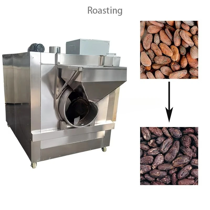 Machine à haricots de cacao à barre de chocolat, machine à gâteaux au beurre de cacao, ligne de traitement de fabrication de poudre de cacao