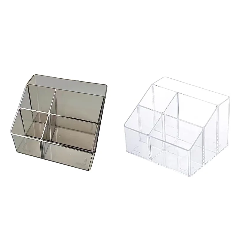 

Clear Pen Organizer For Desk, Plastic Office Supply Storage And Accessories Box For Marker, Stationery, Pencil Cup