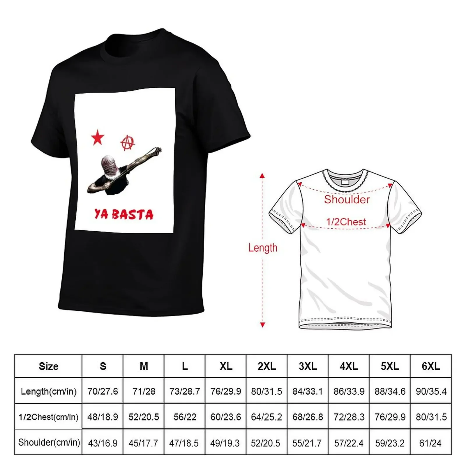 Ya Basta T-Shirt rapper graphic tees basketball graphic tees vintage t shirts summer tops clothes for men