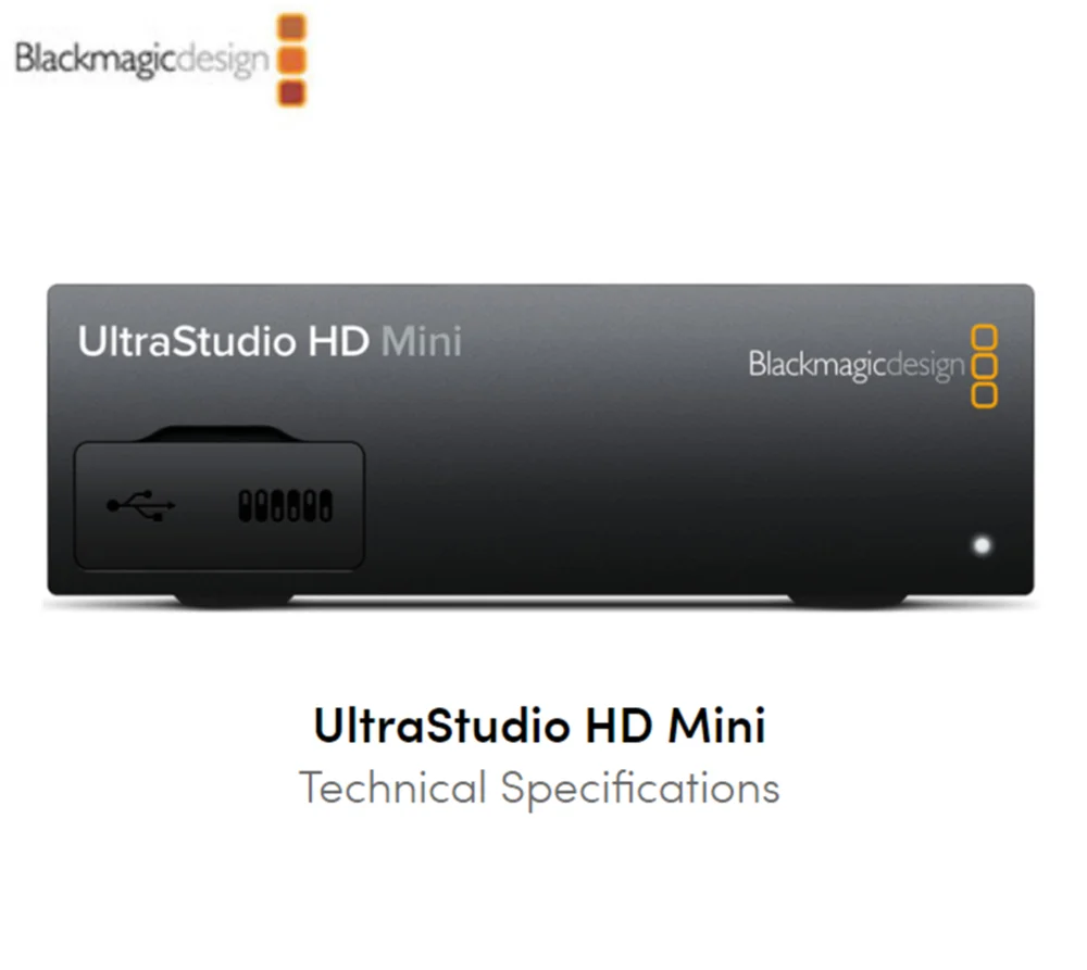 

Blackmagic De n UltraStudio HD Mini 3G-SDI Analog YUV NTSC/PAL Inputs Dual Link 3G-SDI Output Broadcast Video Capture Device