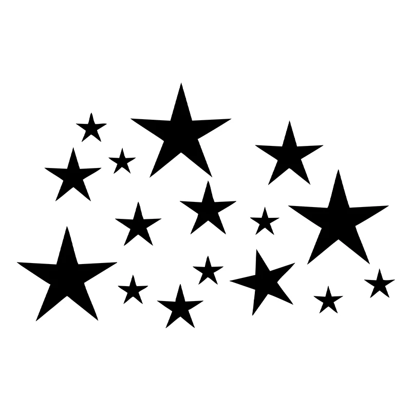 G077 20X13CM Vinyl Decal STARS Car Sticker Waterproof Auto Decors on Car Body Bumper Rear Window