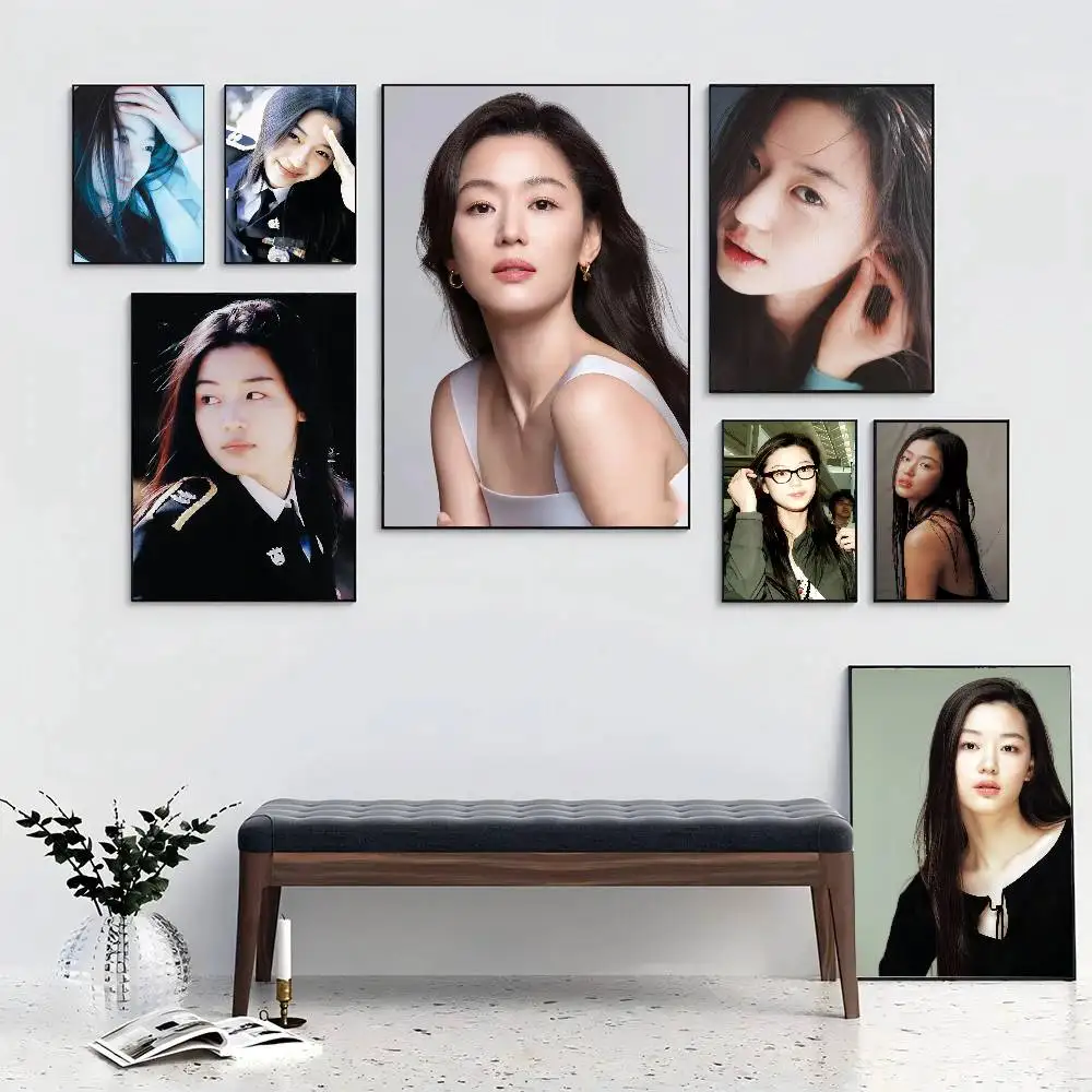 Korean Celebrity Gianna Jun Posters Living Room Bar Cafe Quality Canvas Vintage Style Comics Painting Art Home Wall Decor Pictur