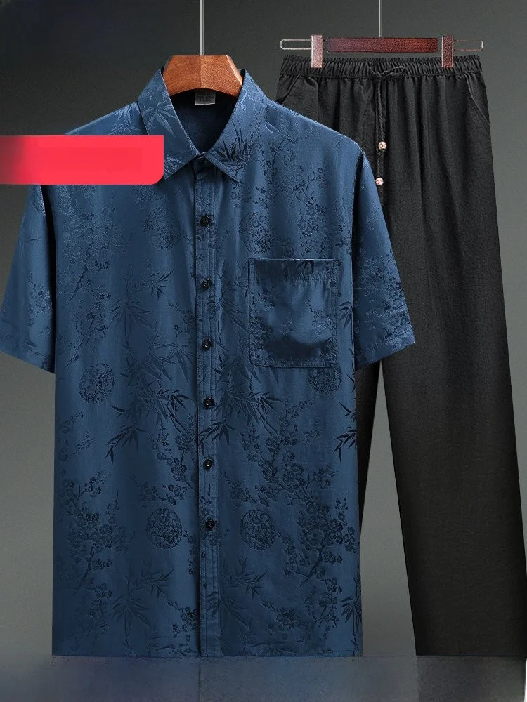 camisa-masculina-de-seda-hengyuanxiang-de-manga-curta-antirrugas-e-sem-necessidade-de-passar-conjunto-de-duas-pecas-de-roupa-de-verao-estilo-tradicional-chines-tang