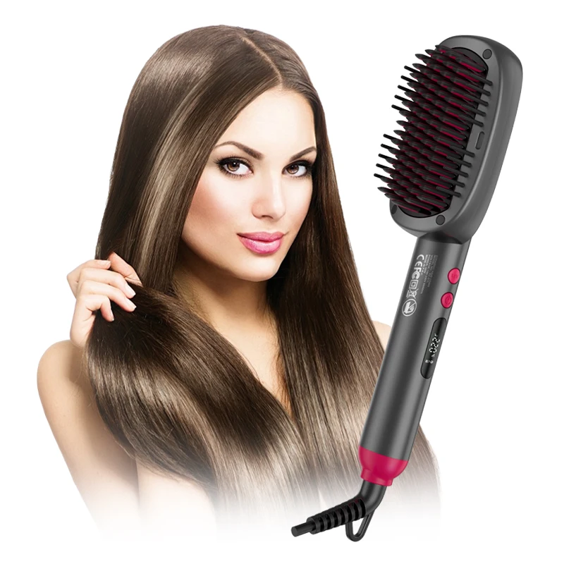 Electric Hair Straightener  PTC Ceramics Heat 5 Temperature Control modes LED Display Hair Straight Comb Anti-scalding Fast Heat