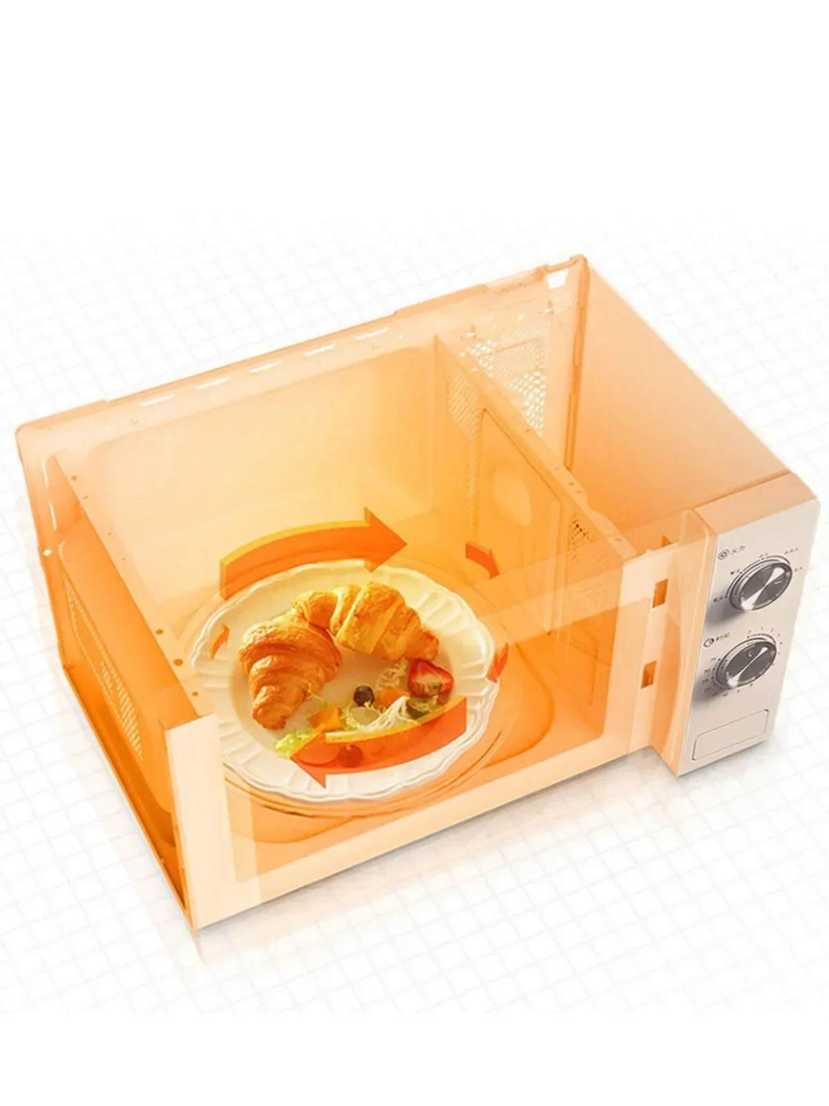 Petit four à micro-ondes 220V, chauffage de table rotatif mécanique domestique, facile à utiliser, adapté au titane et aux enfants