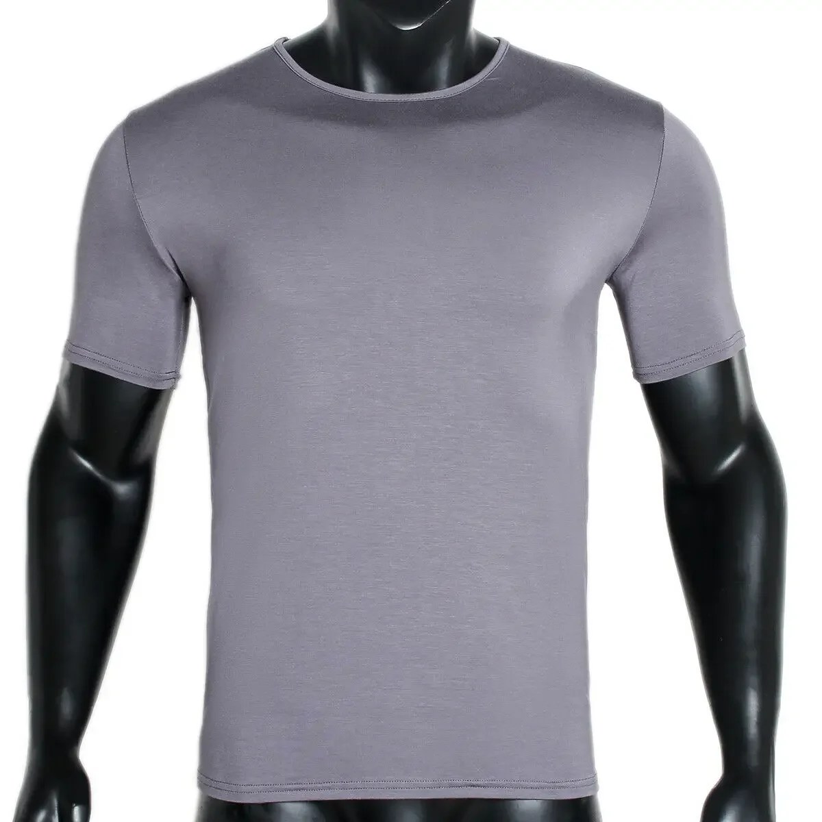 2024 New Men Summer Muslim Casual Modal Tight-Fitting Short Sleeve T-Shirt Loose Breathable Sportswear O-Neck Tees Solid Color