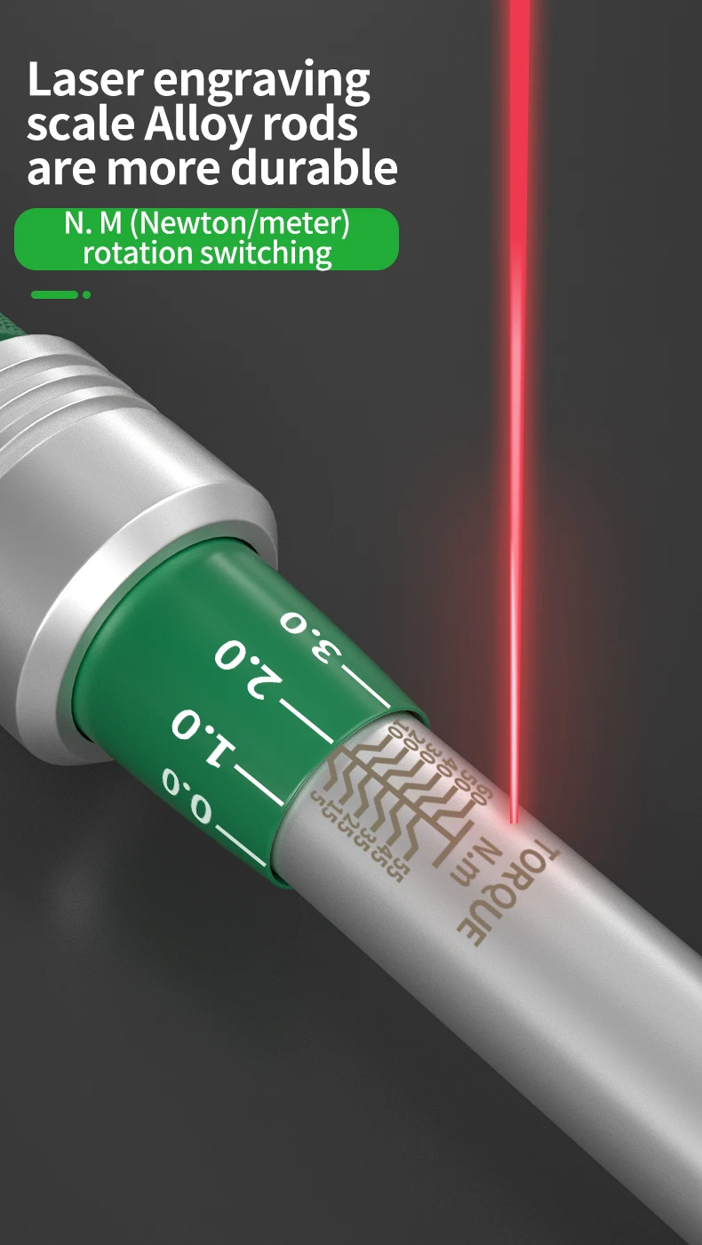 2,5-30 Nm 10-120 Nm 50-350 Nm Drehmomentschlüssel 1/4 3/8 1/2 Zoll Vierkantkopf Drehmomentschlüssel ±3% Hohe Genauigkeit Professioneller Drehmomentschlüssel – Detail 3