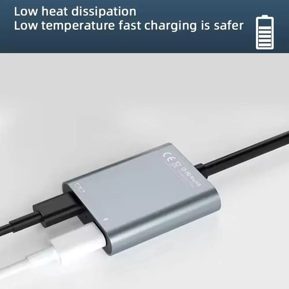 For AR Glasses 2in1 Docking Station Charger Type-C Transmission U8B8 To Multi-Screen Display Type-CPD100W+type-C Data Conve M0R2