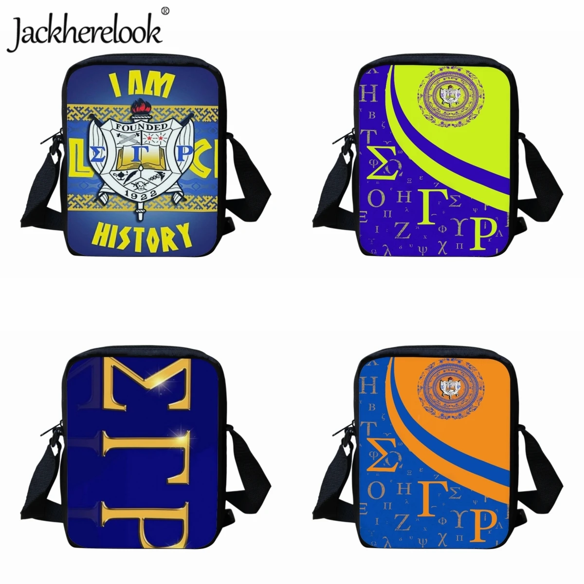 

Jackherelook Fashion New Small Bookbag for Schoolkids Sigma Gamma Rho Print Design Travel Messenger Bag Child Shoulder Lunch Bag