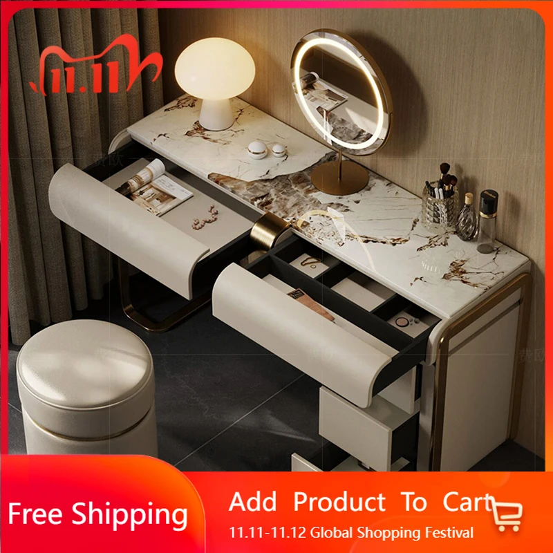 

Decoration Beauty Vanity Table European Trendy Hotel Safe Large Size Dressing Table Irregular Comoda Pra Quarto Home Products