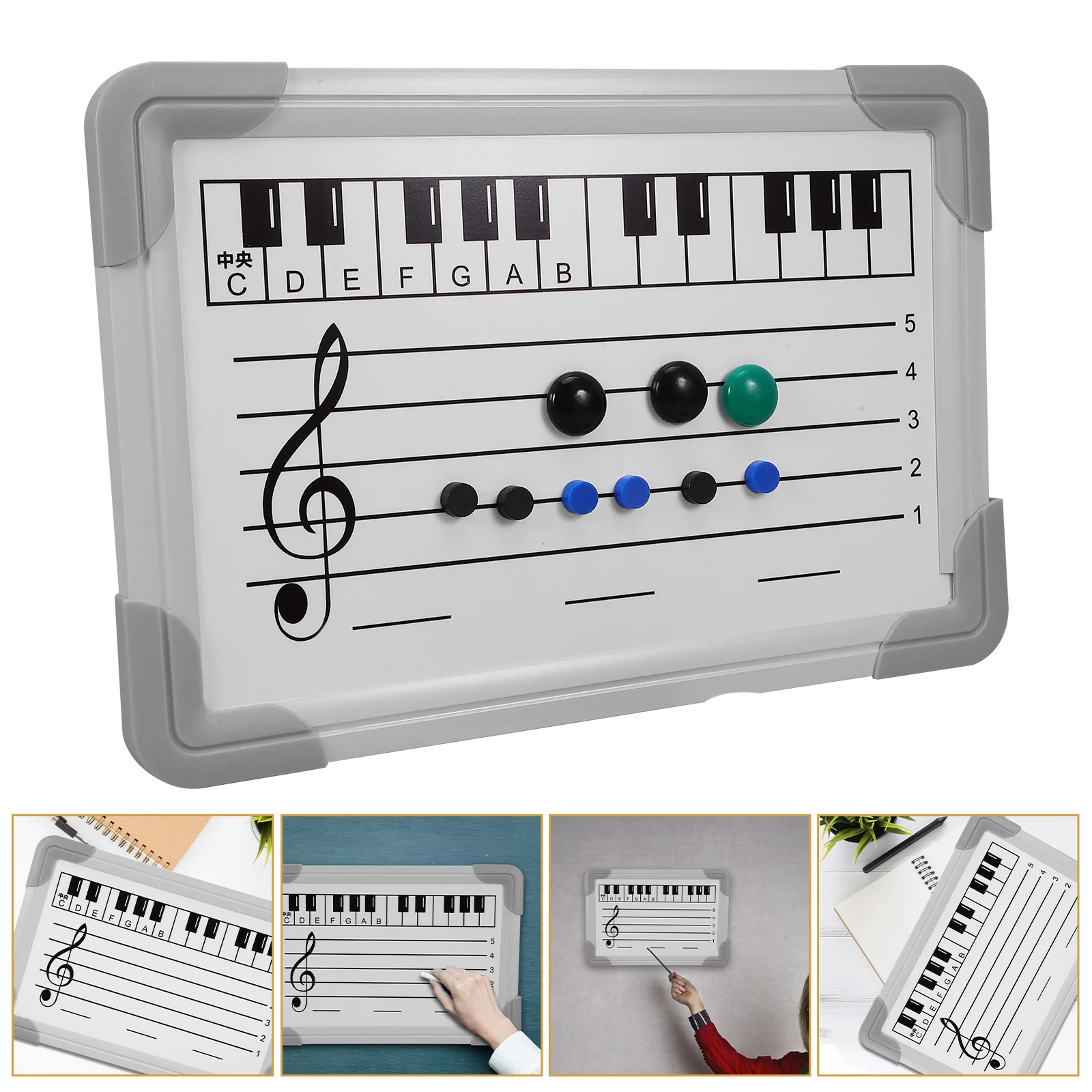 

1 set 1 Set Home Music Staff Whiteboard Dry Erase Board School Classroom Writing Practice Teaching Aid Plastic Aluminum