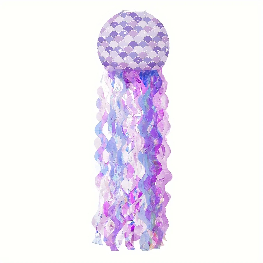 1Pc Kwallen Papieren Lantaarns, Hangende Gradiënt Kleurrijke Zeemeermin Jelly Fish Verjaardagsdecoraties voor Onder De Zee Thema