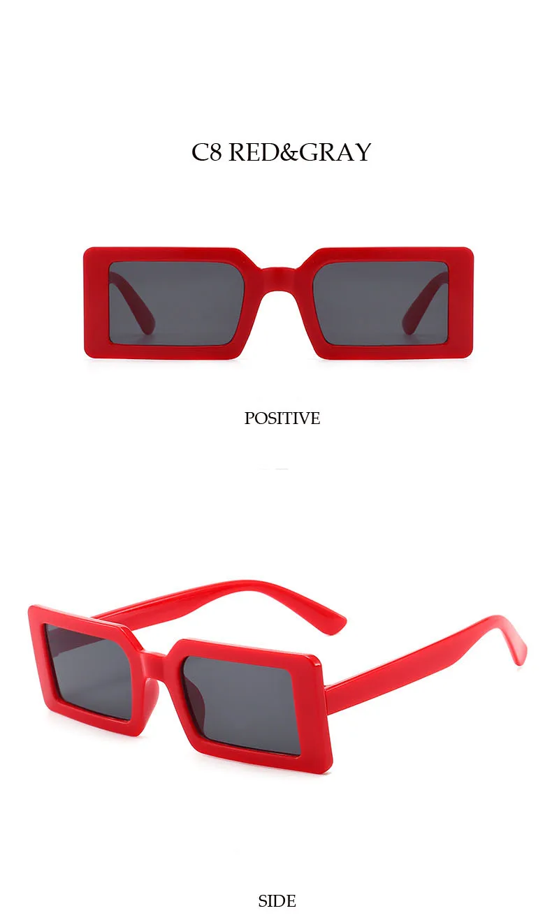 Quadratische Sonnenbrille für Damen, Kleine Rechteckige Sonnenbrille für Damen/Herren, Vintage Retro-Brillen für Frauen – Detail 12