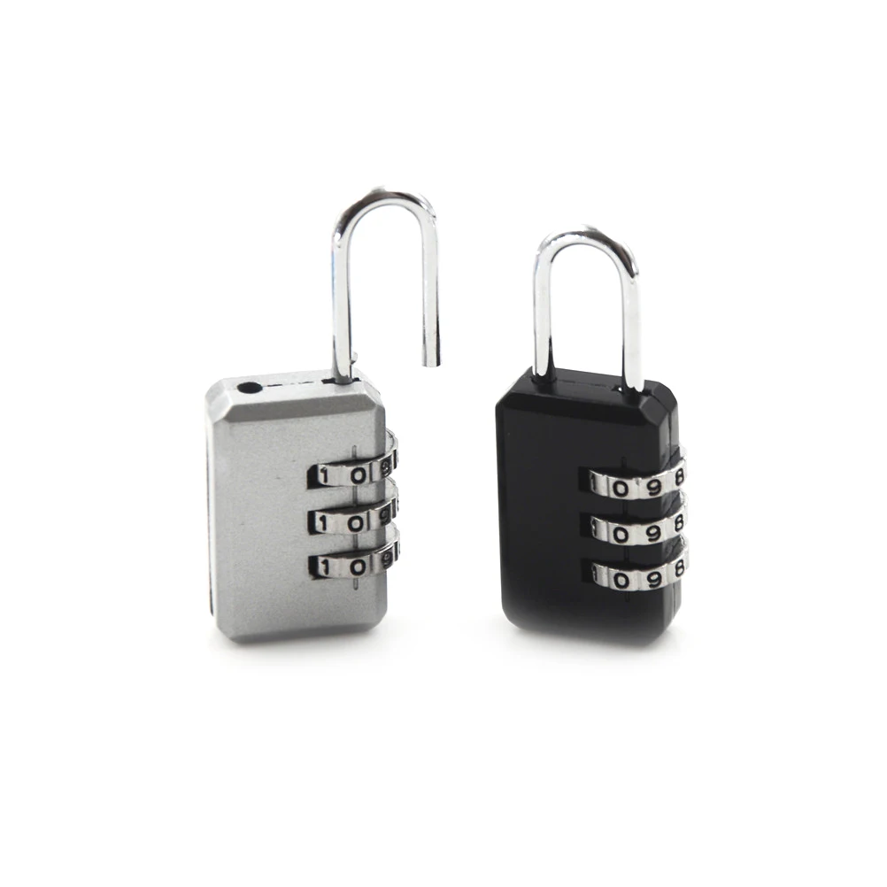 Zinc Alloy Cadeado Combination Lock, gancho fino, Mini, mochila, mochila, mochila, garrafa, mochila, pequeno