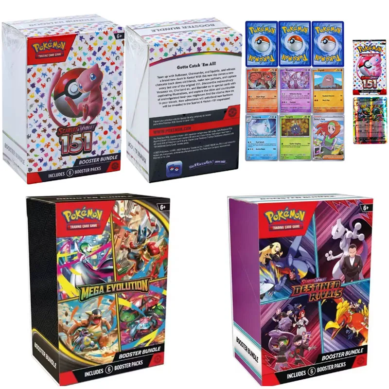Cartas Pokémon v10: Pacote de Booster Destined Rivals, Prismatic Evolutions, Scarlet & Violet 151 – Cartas de Booster em Inglês para Presentes