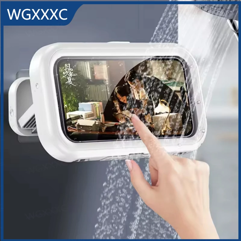 

Waterproof Shower Phone Holder Rotation Angle Adjustable Telescoping Wall Mount Phone Holder for Bathroom Kitchen Bracket Stand