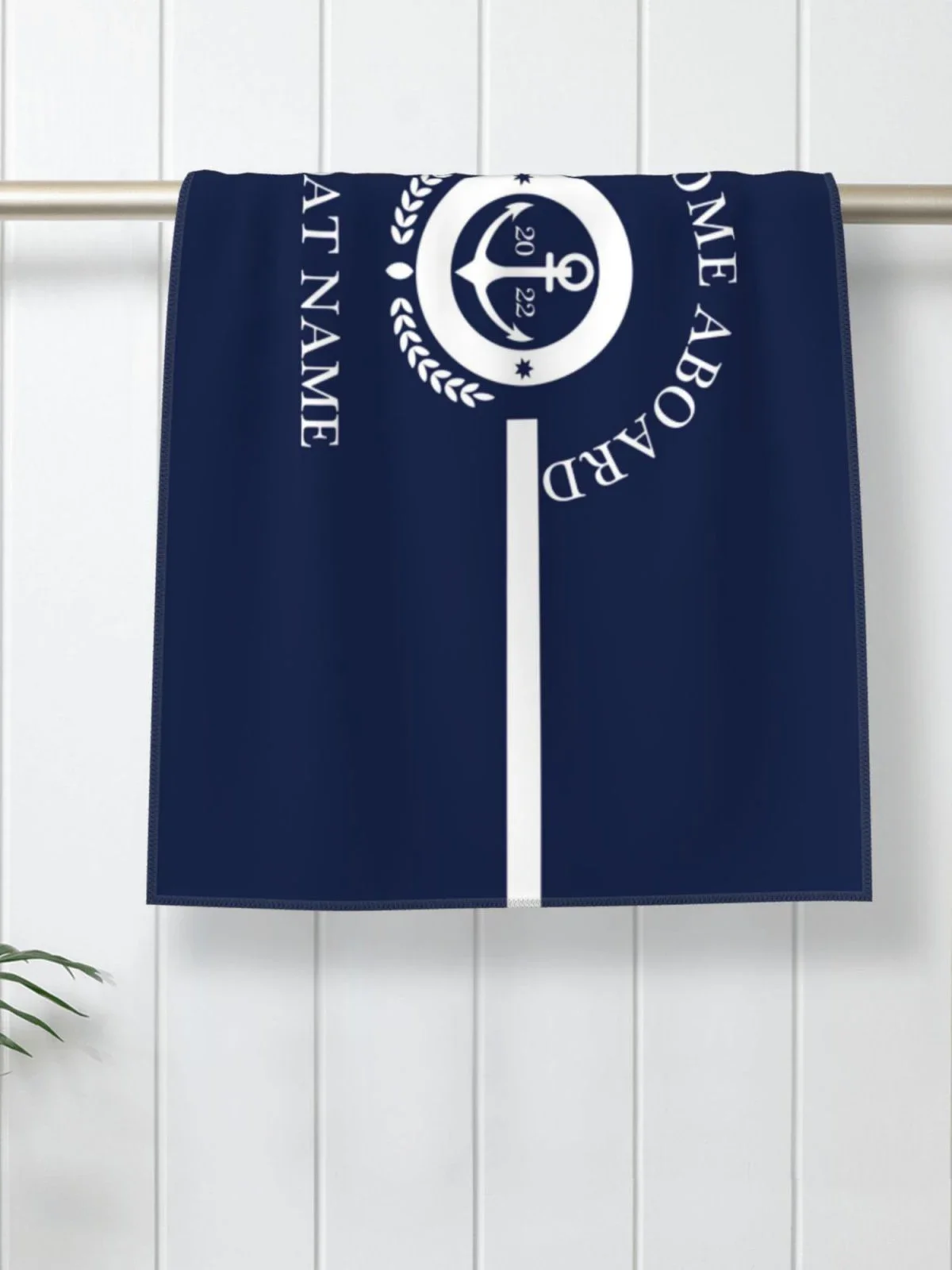 Dark Blue Nautical Series Household Bathroom Towels Hotel Towels Bathroom Microfiber Towels Customizable 40*70