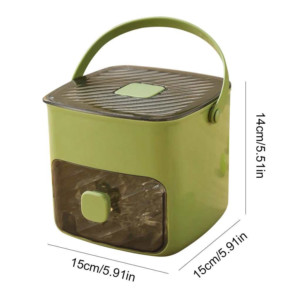 48-Cube Ice Maker with Handle & Storage Drawer Ice Cube Mold One-touch Easy Release Compact Ice Maker Machine for Home & Outdoor image 6