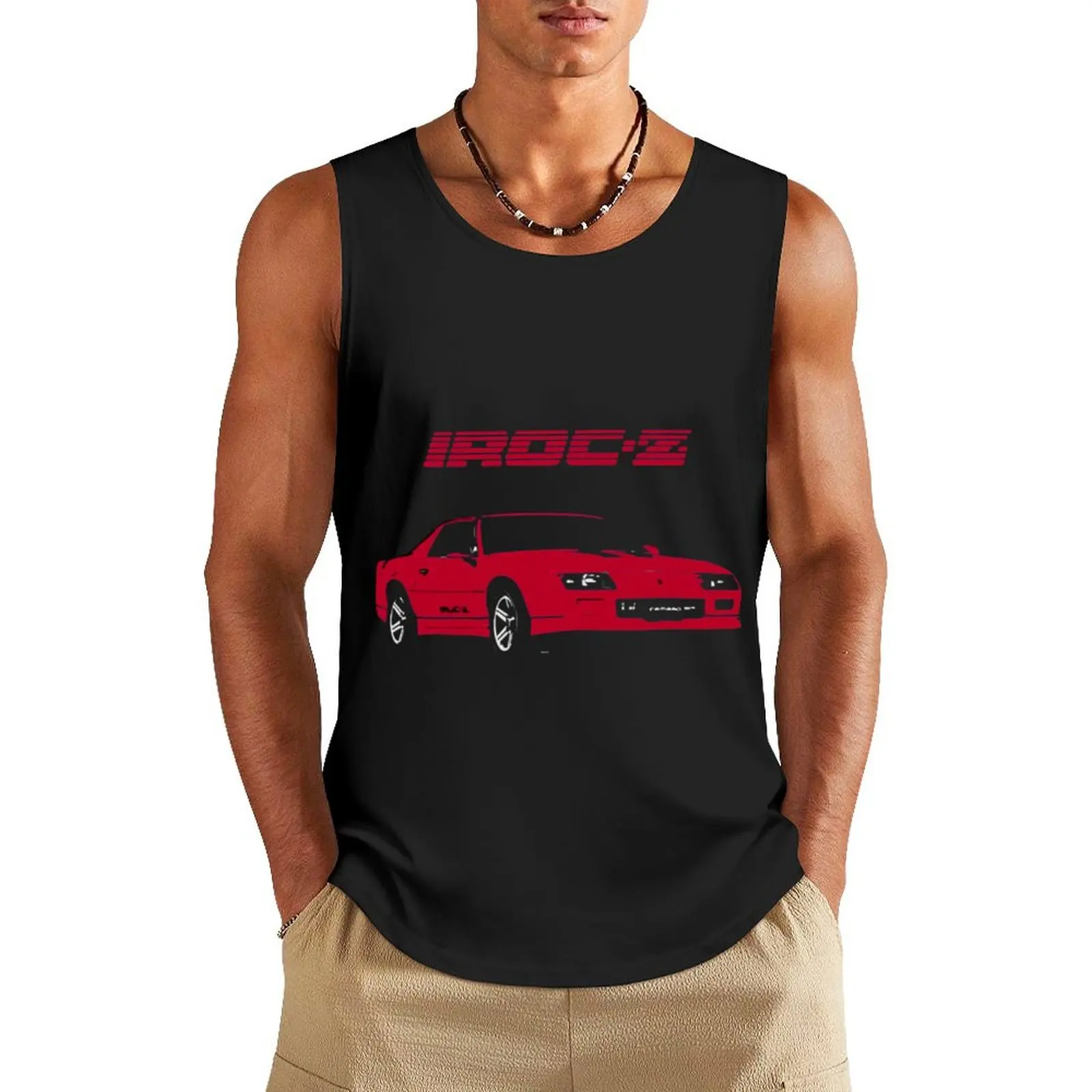 Iroc Z T-ShirtRed Camaro IROC-Z Tank Top Men's summer clothes 2025 Men's gym