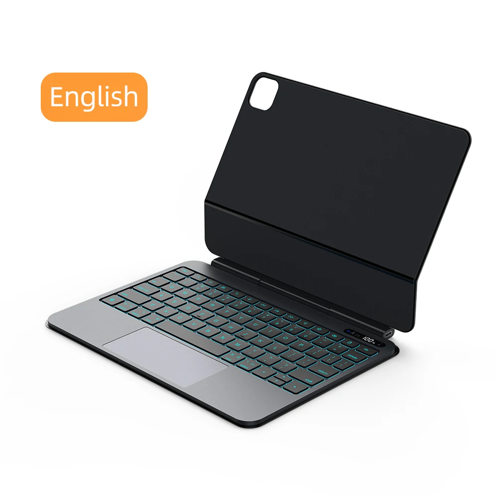 GOOJODOQ Ultra Dunne Magic Toetsenbord voor iPad Pro 11 Air 11 M3/M2 Pro 12.9 Pro 13 Pad A16 Glas Trackpad Aluminium Toetsenbord