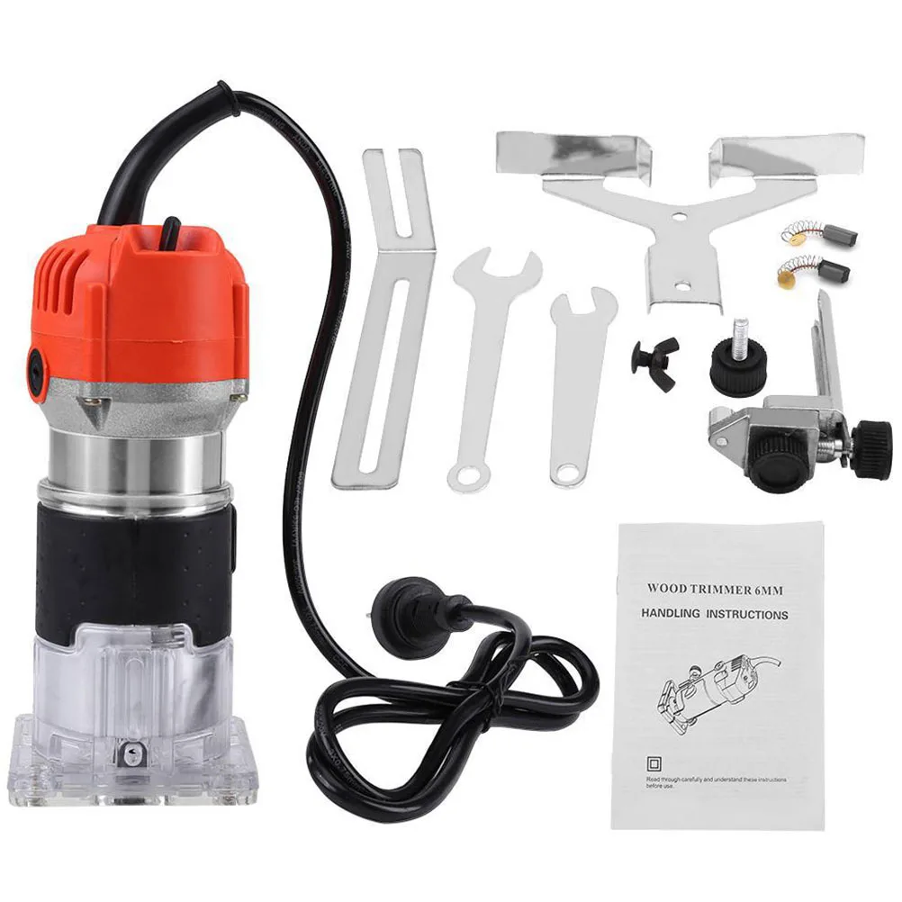 

Woodworking Slotting Machine Electric 800W Wood Laminator Trimming Grooving Milling Machine Shock Resistant Durable Us Plug