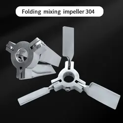 SUS 304 3 Leaf Fan Propeller Folding Disc Dispersion Plate Stirrer Paddle  Customerized Size Paddle Paint Agitator IBC