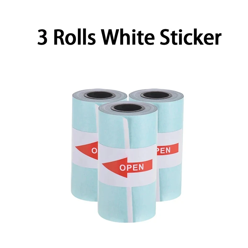

57cnx3cm hermal Mini Printer Paper Colorful Roll Blue Word Self-Adhesive Printable Sticker For Mini Portable Printers