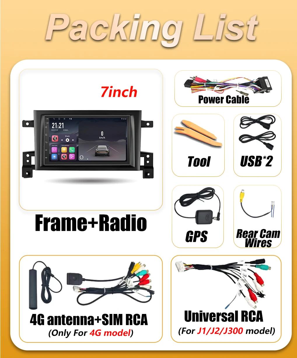 Android 16 Auto Car Radio For Suzuki Grand Vitara 3 2005 - 2015 Carplay Auto Multimedia Player Stereo Car Intelligent Systems BT