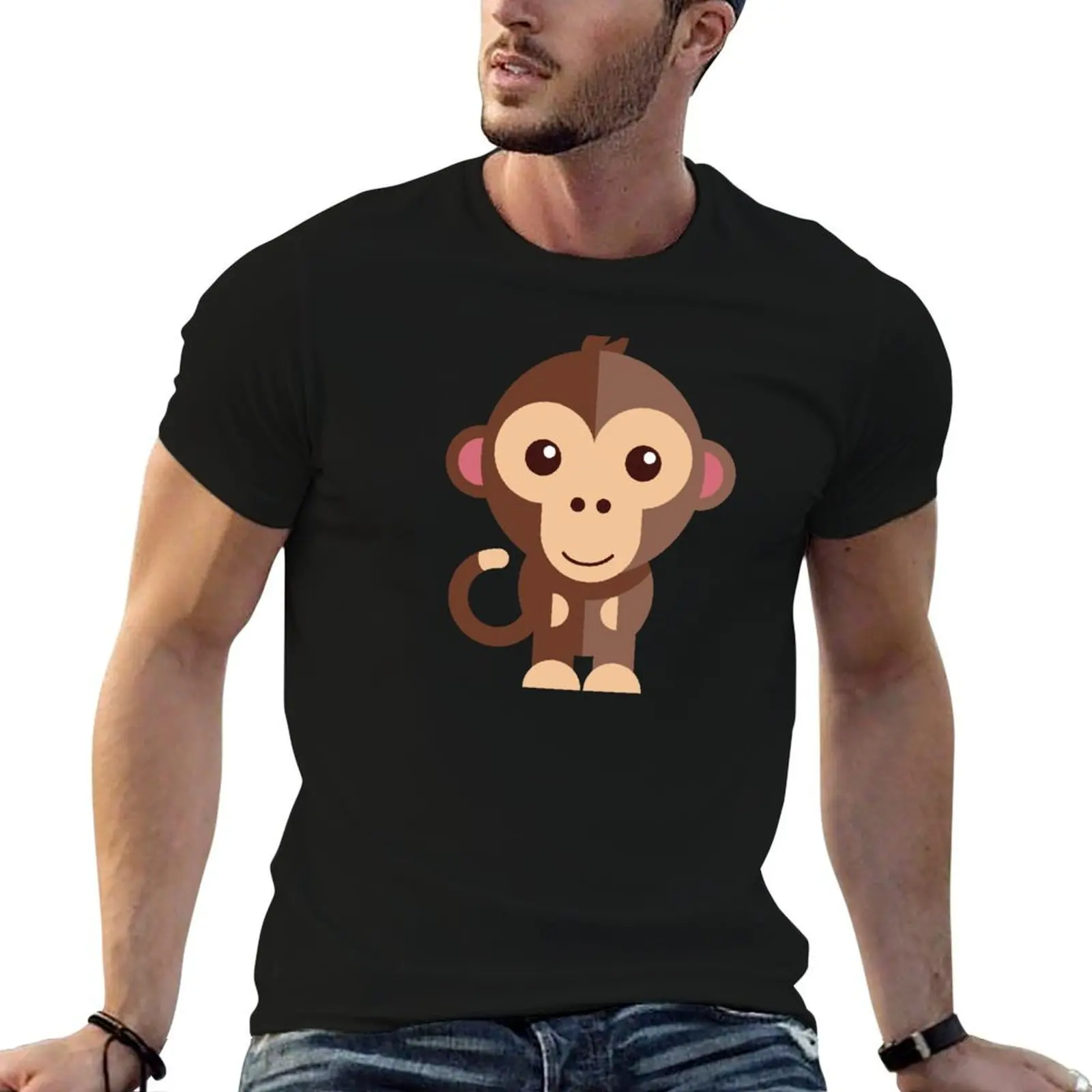 

Cute Monkey T-Shirt anime tshirt cotton t shirt pack T-Shirt