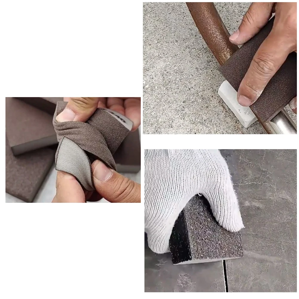1PCGrit60-320#Wall Grinding Sponge Sand Block Sandpaper Polished Sand Brick Metal Derusting Polishing Kitchen Appliance Clean