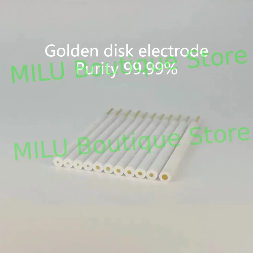3 مللي متر الذهب القرص القطب Au130 الذهب القرص القطب الكهروكيميائية التجريبية العمل القطب #1