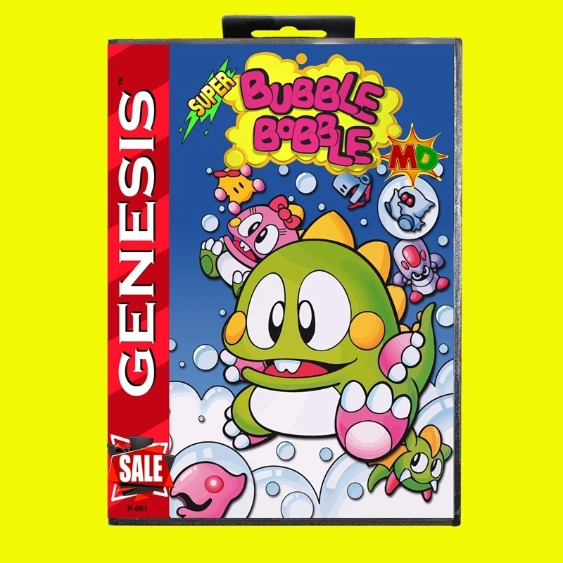 Игровая карта Super Bubble Bobble MD, 16-битная с коробкой для США, картридж для игровой консоли Sega Megadrive Genesis