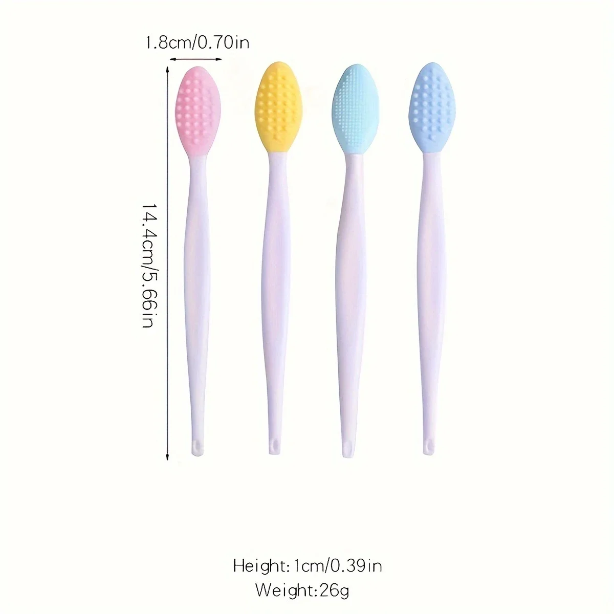 1PC/4PCS Beauty Skin Care Wash Face Silicone Brush Exfoliating Nose Clean Blackhead Removal Brushes Tools With Replacement Head