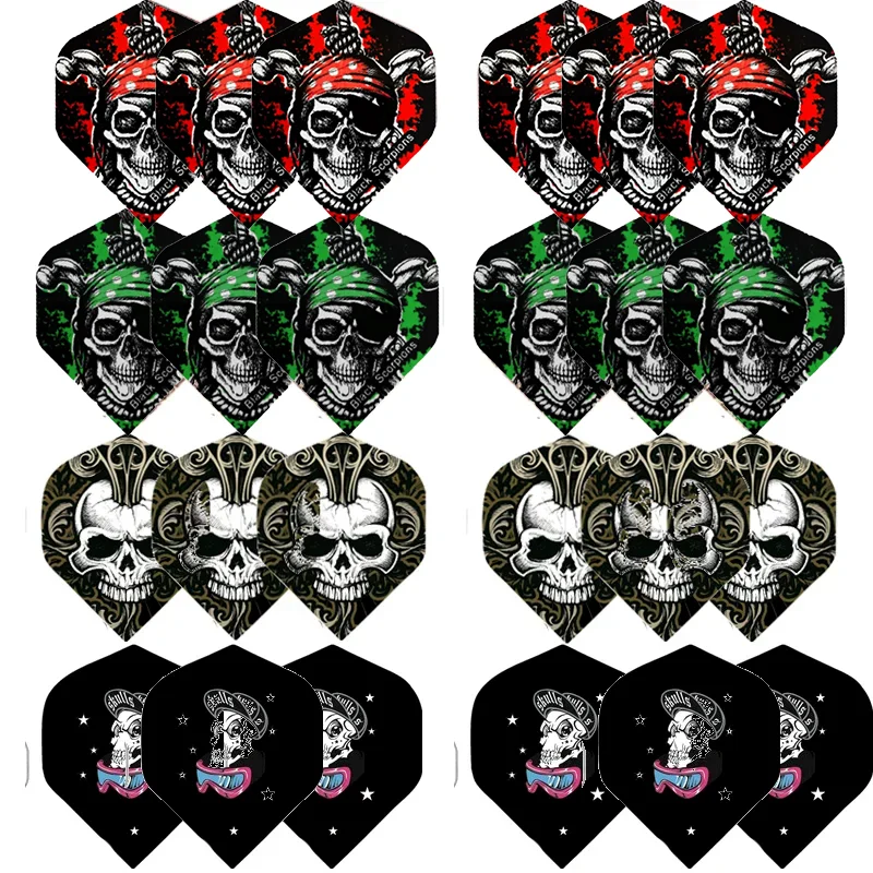 24pcs Standard Dart Flying Classic Skeleton Series High-quality Replaceable Dart Accessories Halloween Gift
