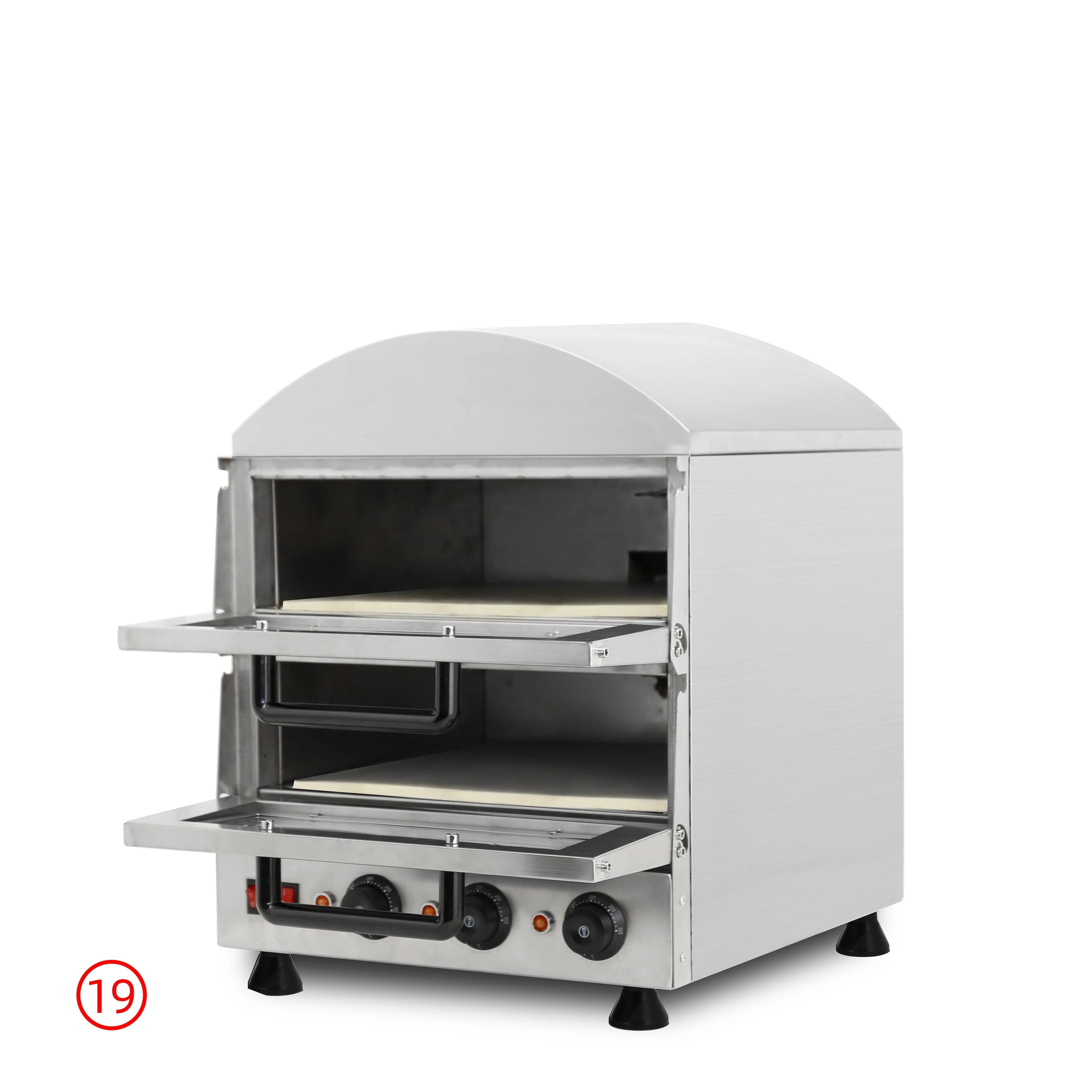 Electric Double Layer Commercial Industrial Stainless Steel Pizza Oven - Fast Heat, Even Baking, Multi-Functional for Pizzeria