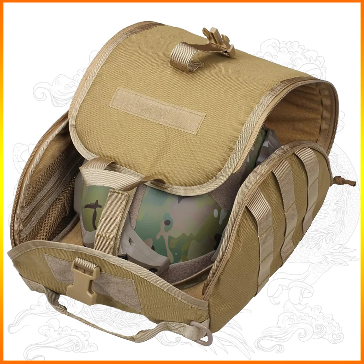 Tactical Hunting air rifle Helmet Bag Pack Padded Storage Bag Molle Helmet Bag for Carrying Airsoft Fast Motorcycle MICH Helmet