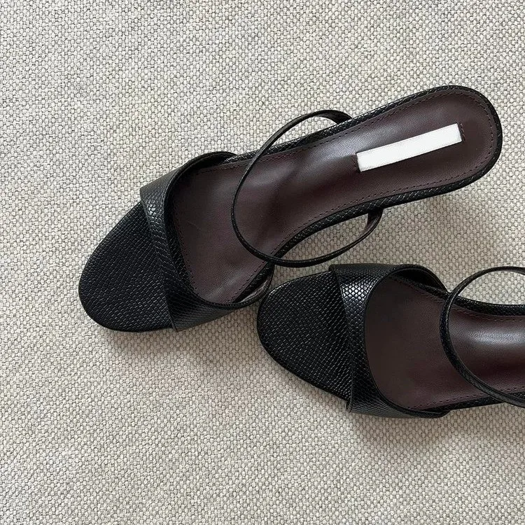Kitten with High-heeled French-style Slippers for Women,Shoes for Outdoor Wear, 2025 New Summer Simple and Elegant Fairy Sandals