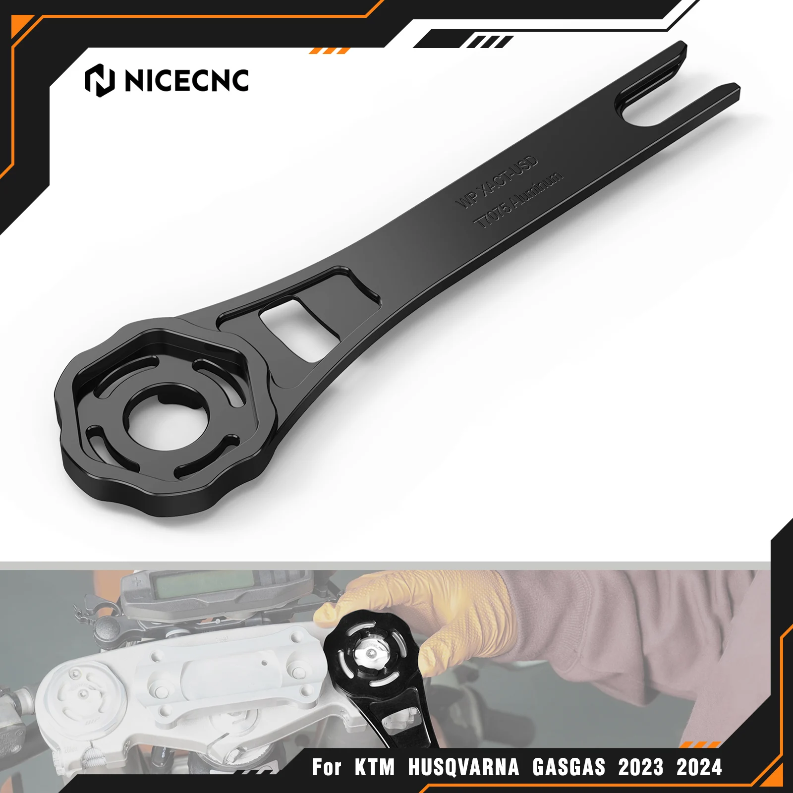 

NICECNC For KTM EXC 300 EXCF 350 XCW 500 SX125 SXF 450 2024 For Husqvarna TE300 FE501 GasGas EC300 Multi-Purpose Suspension Tool
