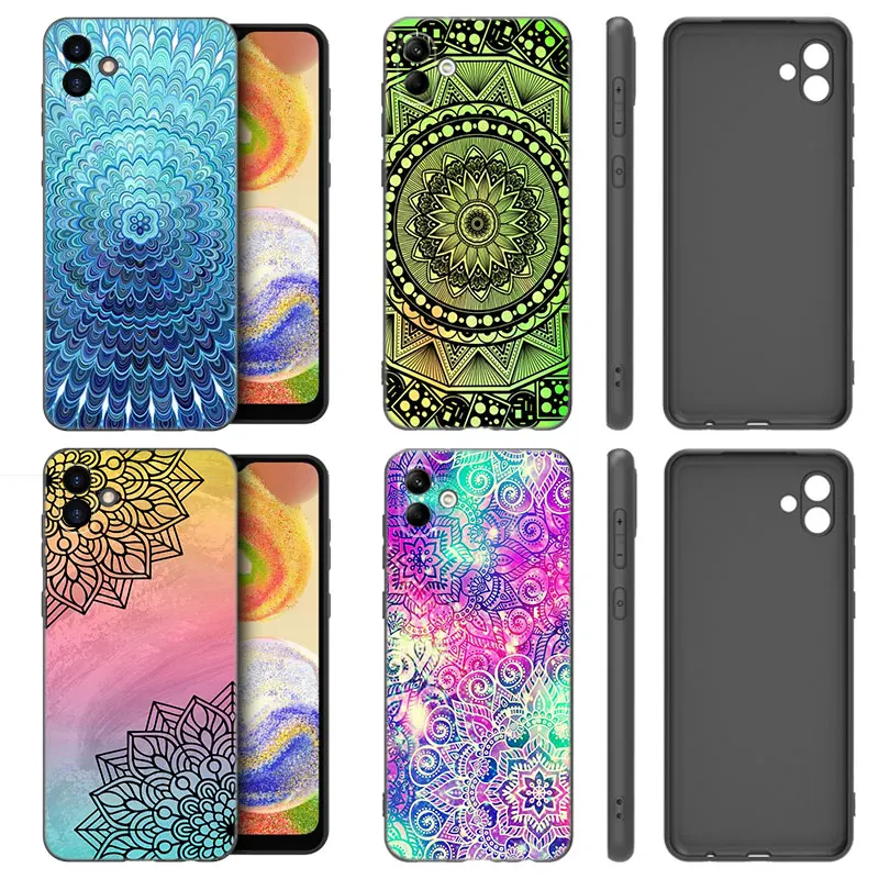 Totem Mandala Flower Phone Case For Samsung Galaxy A01 A03 Core A04 A20 E A02 A10 A21 A30 A50 S A40 A41 A6 A8 Plus A7 2018 Cover