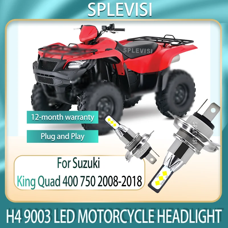 

See Further, Ride Safer - H4 LED Motorcycle Headlight For Suzuki King Quad 400 750 2008 2009 2010 2011 2012 2013 2014 2015-2018