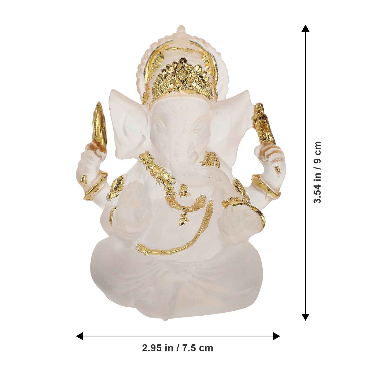 

Resin Ganesha Sculpture Transparent Elephant Statue for Desktop Hindu Home Decoration Ganesha Figurine Elephant Sculpture