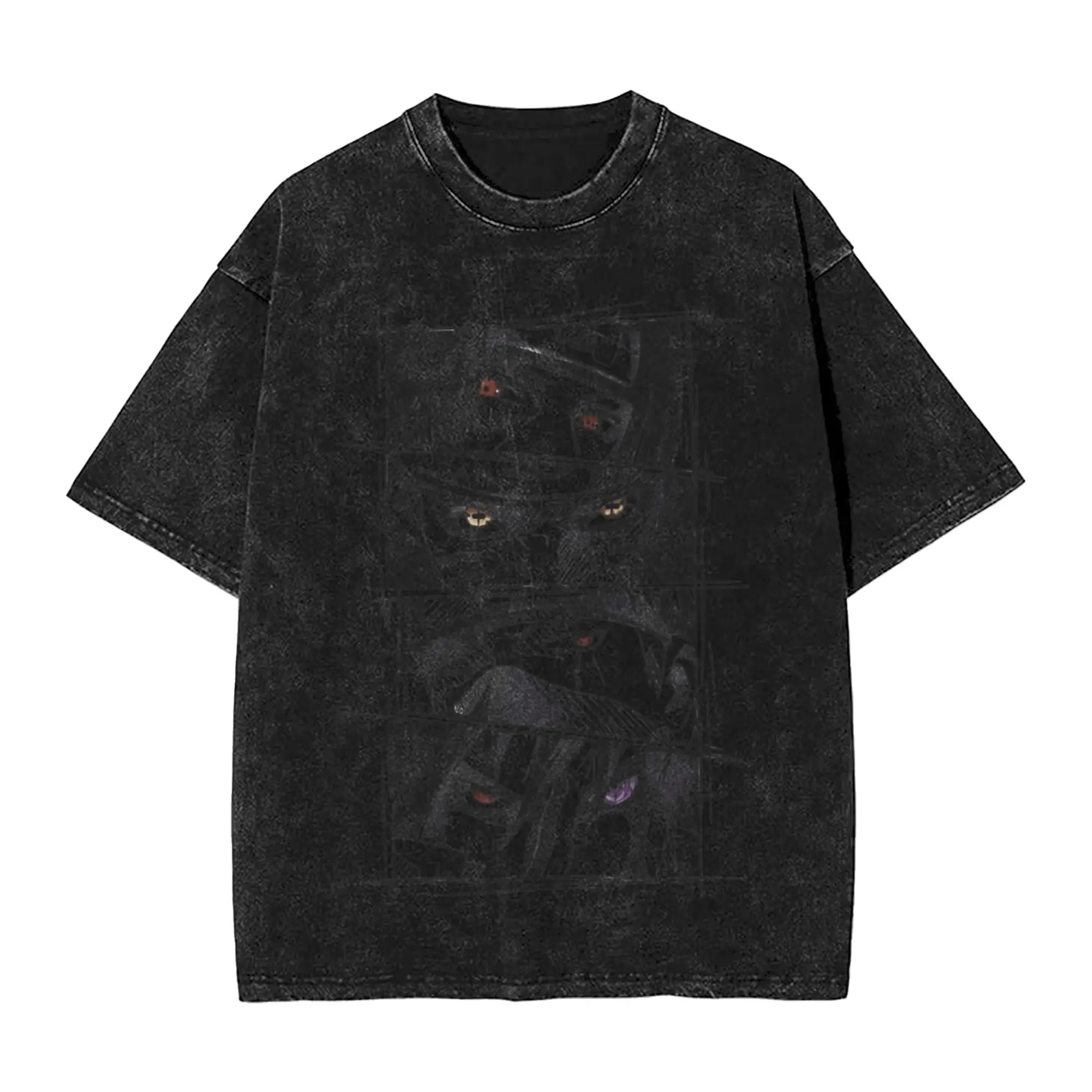 The Eyes That Shaped the Ninja World Narutoes Anime T Shirt Washed Harajuku T-Shirts Vintage Men Tops Streetwear Printed Tees