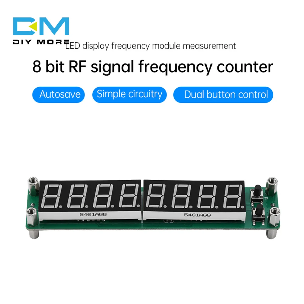 8 Bit RF Signal Frequency Counter 0.56 inch LED Display Frequency Module Measurement 0.1MHz~1200MHz Frequency Display Component