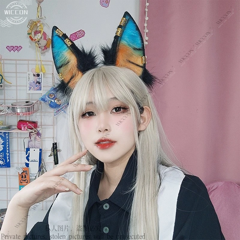 Simulation Plush Animal Ear Headband Waste Soil Wind Hair Accessories Comic Show Cosplay Ear Headband Dress Up Wolf Ear Headband