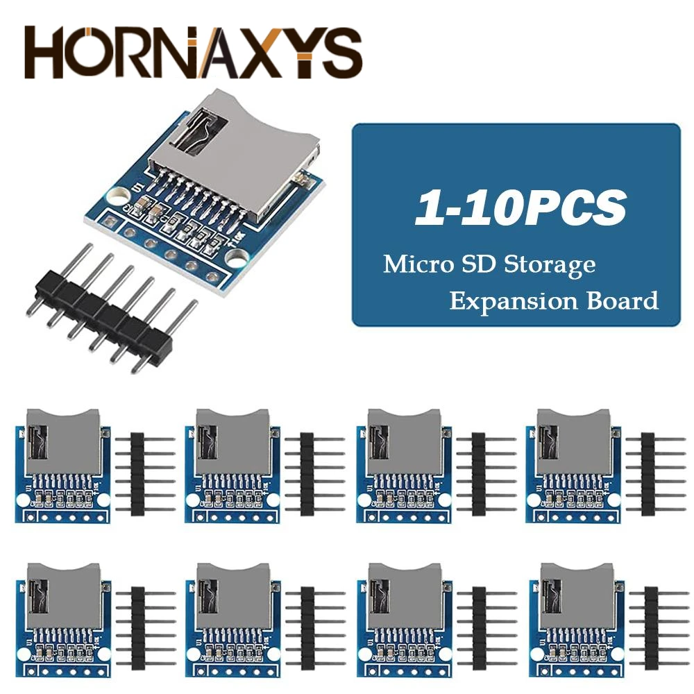 1-10pcs Micro Mini SD Storage Expansion Board Mini Micro SD TF Card Memory Shield Module With Pins for Arduino