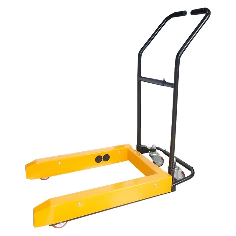 Tr* Small Plastic Basket Tool Cart for Vegetable Aquatic Turnover Box Warehouse Transport Trolley Heavy Duty Logistics Cart·~