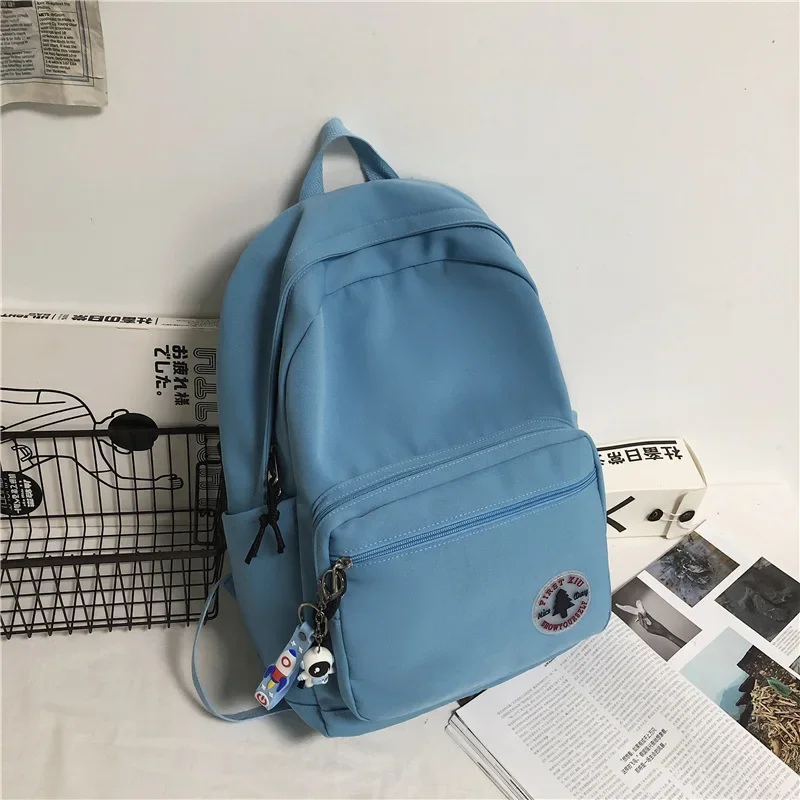 Mochila escolar Harajuku con cremallera para estudiantes, resistente al agua, 20-35L