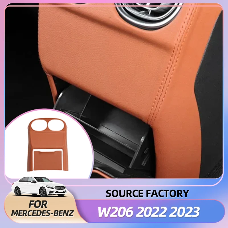 

Hot Interior Stickers Leather Car Central Control Panel Decorative Cover Decoration for Mercedes-Benz C Class W206 2022 2023 Car