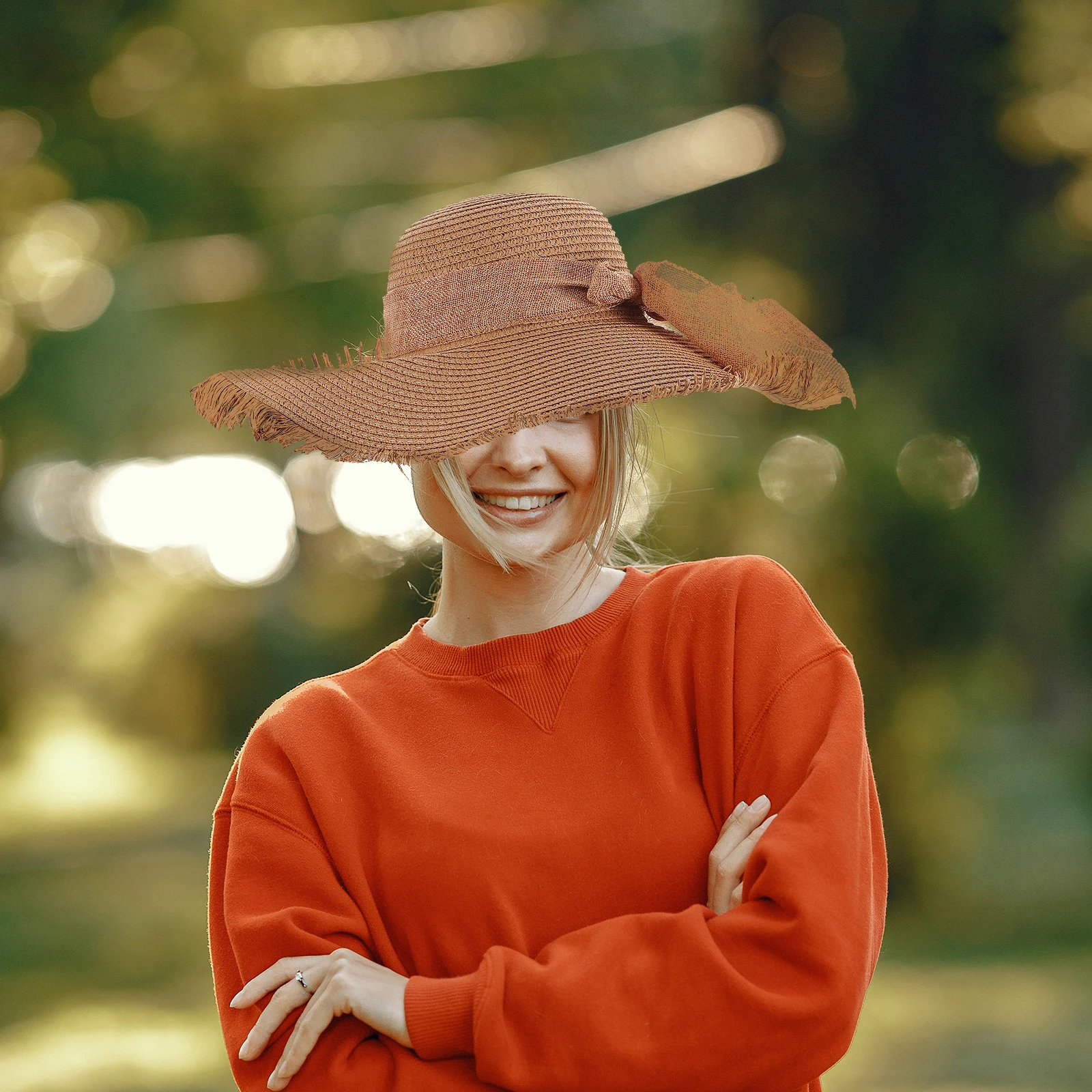 

Large-brimmed Sunshade Hat Beach Gardening Bowknot Foldable Summer Bucket Hats Acrylic Cap Travel
