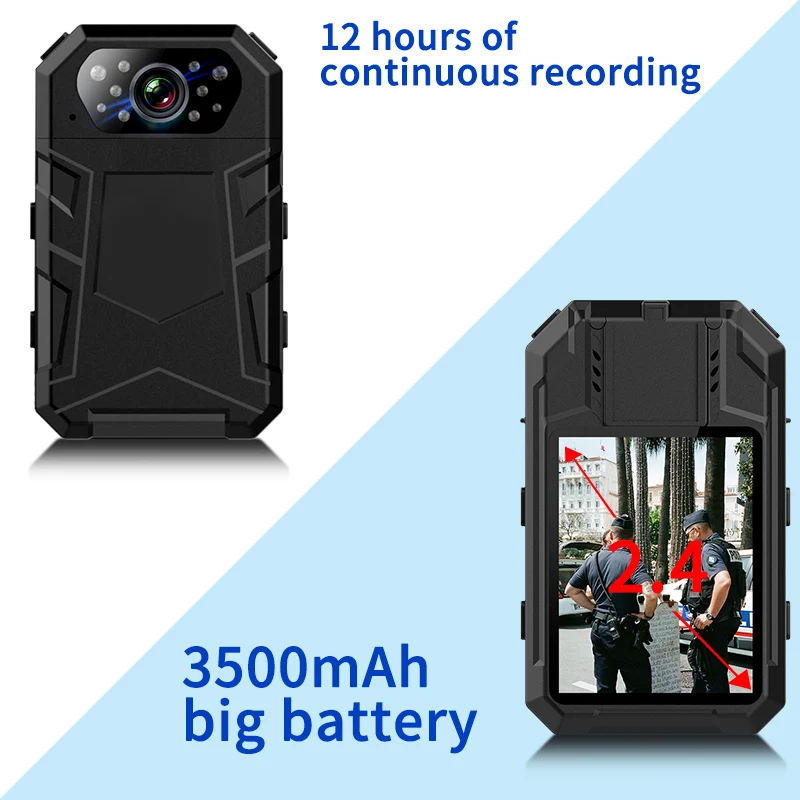 4K HD Mini Camera Body Worn Camera with 2.4inch IPS Screen Wearable Portable Body Camera Police Recorder view 6